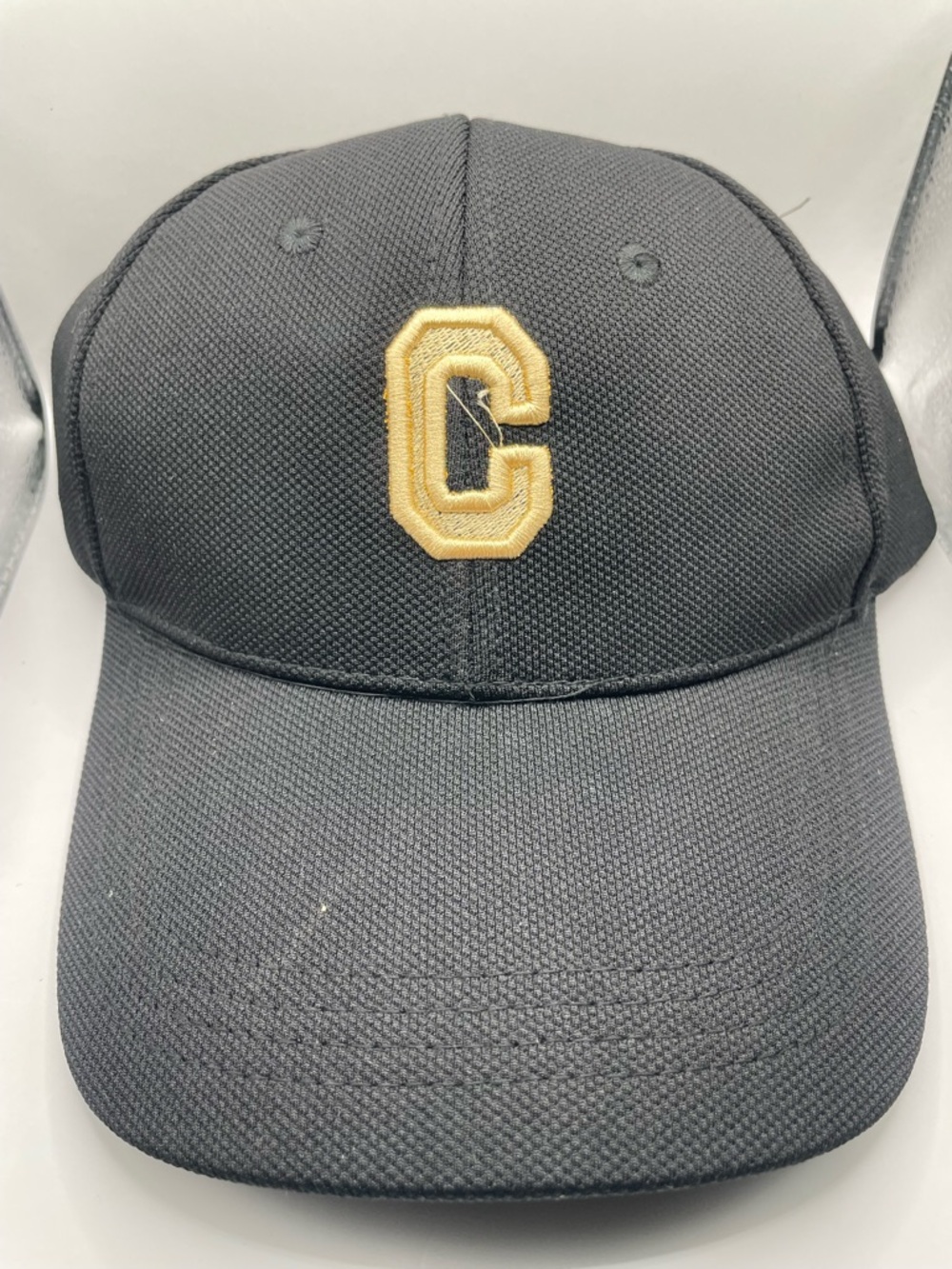 Black Baseball Cap with Gold 'C' Patch